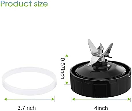 7-Fins Extractor Blade Assembly with Rubber Gasket Blender Replacement Parts Compatible with Nurti Ninja Blenders Auto iQ BL480 BL482 BL642 BL682 NN102
