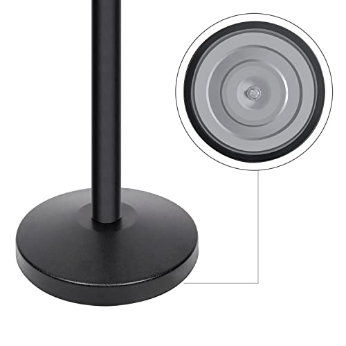 Amazon Basics Premium Crowd Control Stanchions with Easy Assembly, 6.5 foot Sturdy Retractable Belts - Pack of 2, Black