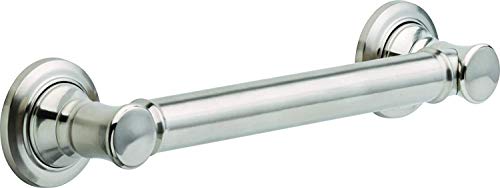 DELTA 41612-SS Traditional Decorative Grab Bar, 12", Brilliance Stainless Steel