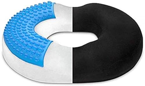 Donut Pillow Seat Cushion Orthopedic Design| Tailbone & Coccyx Memory Foam Gel Pillow | Pain Relief for Hemorrhoid, Pregnancy Post Natal, Surgery, Sciatica, for Home Car or Office Chairs by Lexia