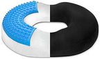 Donut Pillow Seat Cushion Orthopedic Design| Tailbone & Coccyx Memory Foam Gel Pillow | Pain Relief for Hemorrhoid, Pregnancy Post Natal, Surgery, Sciatica, for Home Car or Office Chairs by Lexia