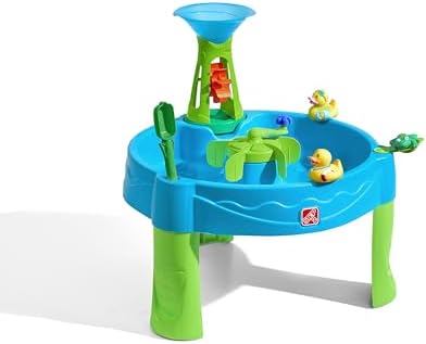 Step2 Duck Dive Water Table, Kids Water Table & Sand Activity Sensory Playset, Summer Outdoor Toys, 6 Piece Water Toy Accessories, For Toddlers 1.5+ Years Old