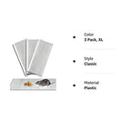 SEEKBIT 3 Pack Rat Sticky Traps Extra Large, Clear Mouse Glue Trap Sticky Trap for Mice and Rats, Enhanced Stickiness Trapping Pads Snakes Spiders Roaches for House Rodent Pest Control - 47.2x11