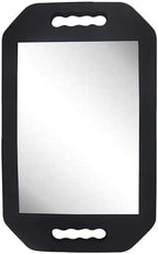 Handle Mirror – Large Hand Mirror with Double Handle - Rectangular Hand Held Mirror with Handle - Lightweight Hair Salon Equipment Hairstylist and Barber Accessories (1Pcs Rectangle)