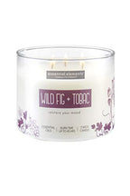 Essential Elements by Candle-Lite Company Scented Wild Fig & Tobac 3-Wick Jar Candle, 14.75 oz, Off White