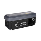 OWLTRA OW-7 in-/Outdoor Electric Rodent Trap, Instant Kill Mouse with Waterproof Cover, Sound & Light Alarm, and Batteries or USB Power Source, Waterproof Grade IPX4, Black