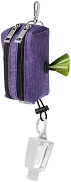 Dog Poop Bag Holder for Leashes - Dog Poop Bag Dispenser and Treat Holder with 2 Waterproof Pouches for Pet Waste Bags and Walking Accessories + 1 Free Roll - Leashrr 2.0 (Pink)