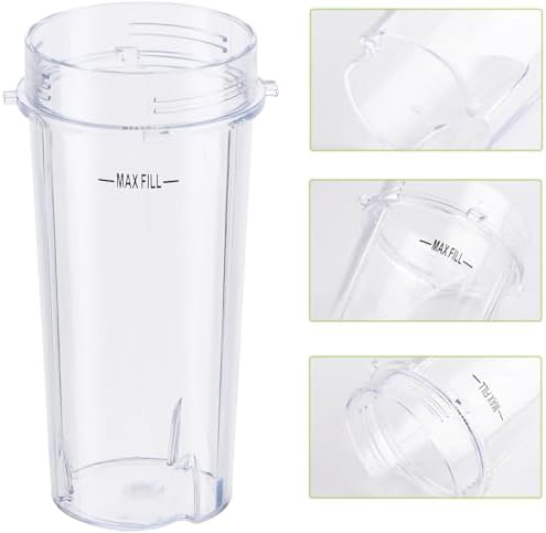 Replacement16oz Blender Cup for Ninja,Single Serve Blender Cup With Lids Set For BL770 BL780 BL660 BL740 BL810 Nutri Ninja Series Blenders (2-pack)