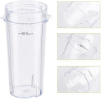 Replacement16oz Blender Cup for Ninja,Single Serve Blender Cup With Lids Set For BL770 BL780 BL660 BL740 BL810 Nutri Ninja Series Blenders (2-pack)