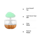 Weljoy Zen Raining Cloud Night Light Aromatherapy Essential Oil Diffuser Micro Humidifier Desk Fountain Bedside Sleeping Relaxing Mood Water Drop Sound (White)