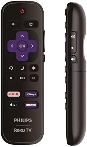 OEM Replacement Remote Control Compatible with All Philips Roku TV Smart TVs【Only Works with Philips Roku TV, Not for Roku Stick and Roku Box】 (Netflix/Disney Plus/Apple TV+ / HBO Max)