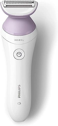 Philips Beauty Lady Electric Shaver Series 6000, Cordless with 4 Accessories, BRL136/00, White