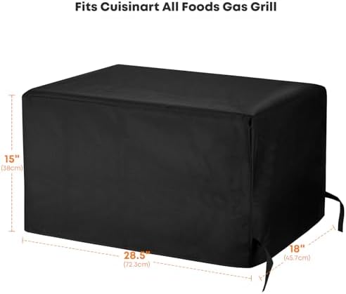 Stanbroil Outdoor Waterproof Gas Grill Cover Fits Cuisinart All Foods Gas Grill, Replacement for Cuisinart CGC-21, Black