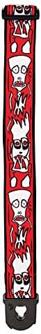D'Addario Accessories Joe Satriani Guitar Strap - Guitar Accessories - Electric Guitar Strap, Acoustic Guitar Strap, Acoustic Electric Guitar Strap & Bass Guitar Strap - Locking Strap - Up in Flames