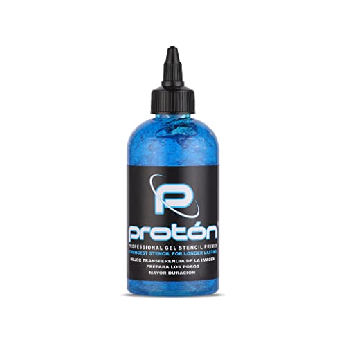 Dynamic Color Co- Proton Tattoo Stencil Primer Gel, Long Lasting, Smudge Proof, Blue, 8oz Bottle