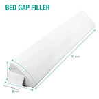 Vekkia Cal King Bed Wedge Pillow for Headboard Gap/Headboard Pillow/Mattress Wedge/Bed Gap Filler，Bolster Pillow Close Gap Between Mattress and Headboard(White 72"x8"x6")