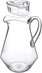 Amazing Abby - Sparkly - Plastic Pitcher (64 oz, 2 Quart), Clear Water Pitcher with Lid, Fridge Jug, BPA-Free, Shatter-Proof, Great for Iced Tea, Sangria, Lemonade, Juice, Milk, and More