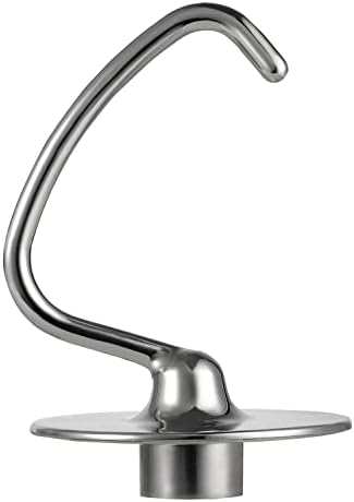 Stainless Steel Dough Hook Attachment for KitchenAid 4.5-5 Quart Tilt-Head Stand Mixer, K45DH Dough Hook Replacement for KSM90 and K45, Mixer Parts Accessories…