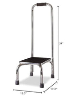 DMI Step Stool with Handle for Adults and Seniors Made of Heavy Duty Metal, Holds up to 300 Pounds with 9.5 Inch Step Up