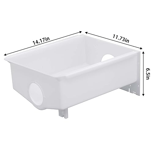 WPW10670845 Replacement Ice Bucket W10670845 for Whirlpool, Kenmore, KitchenAid, and Amana Refrigerators - Fits Part Numbers 2196091, 1115342, 1115372