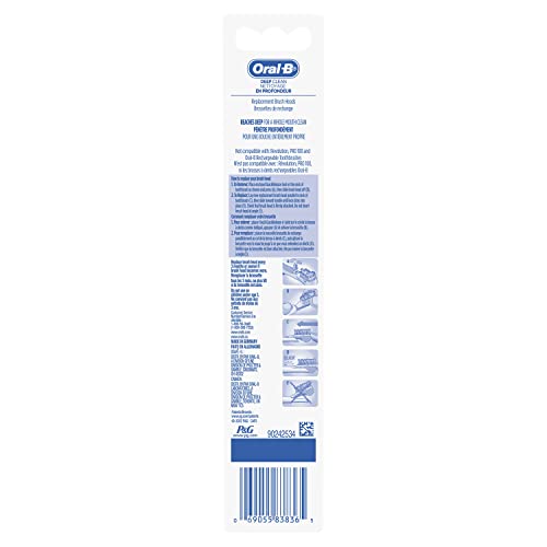 Oral-B Deep Clean Battery Powered Toothbrush Replacement Brush Heads Refill, Soft, 2 Count (Pack of 2)