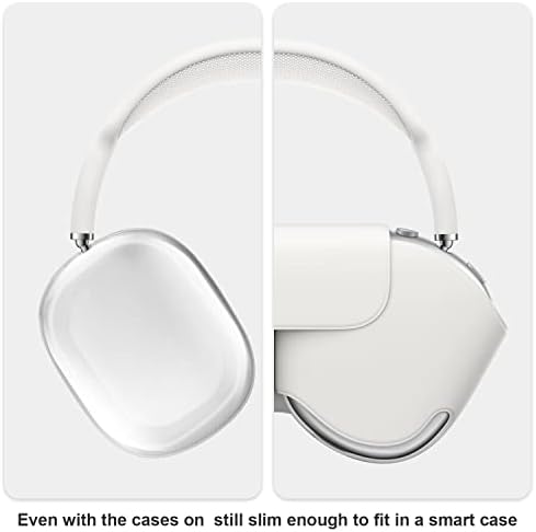 VICHYIE Case Cover for AirPods Max, Clear Soft TPU Case Anti-Scratch, Transparent Accessories Protector Cover for Airpods Max Headphones (Clear)