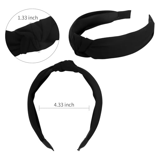 VELSCRUN 12 Pack Headbands for Women Gilrs White Fashion Pink Knotted Head Bands Solid Red Headband Non Slip Hair Band for Women's Thin Thick Short Hair Face Wash Hair Accessories Gifts for Women