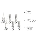 Hausse Bird Repellent Spiral Reflectors Silver Mylar Spinner, Hanging Reflective Bird Deterrent Device, Garden Decorative Scare Birds Away, Like Woodpeckers, Pigeons and Geese, 6 Pack