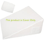 MEOVEN Wedge Pillow Cover for 24x24x10 Bed Wedge Pillow, Hypoallergenic, Replacement Wedge Pillow Case Cover with Zipper & Pockets