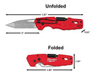 MILWAUKEE Fastback Folding Utility Knife w/Blade Multifunctionality, Red-black