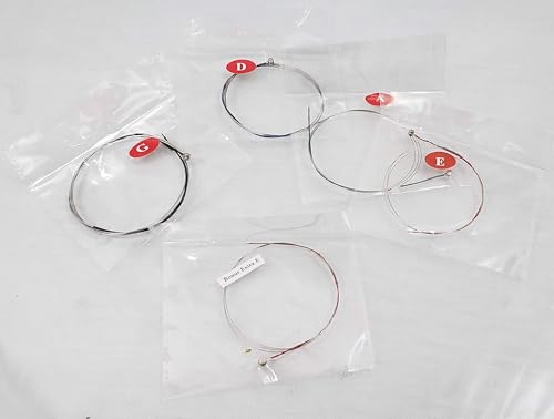 Top Race 4/4 & 3/4 Violin Strings Replacement - Bronze Violin Strings Full Set (G-D-A-E) - Violin String w/Ball Ends - Long-Lasting Silver-Wound Steel Strings - Warm Tone, Flexible - For All Levels