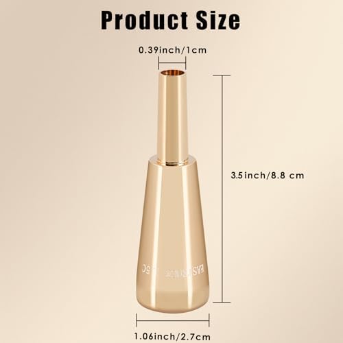 EASTROCK Trumpet Mouthpiece1.5C Trumpet Mouthpiece Brass Heavy Bullet Shape Instrument Accessories GOLD