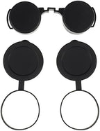 3Pcs Rubber Objective Lens Cover Eyepiece Flip- Open Scope Cover for Binoculars Telescope Accessories (Black)
