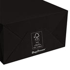 BagDream Kraft Paper Bags 8x4.25x10.5 Inches 100Pcs Gift Bags Party Bags Shopping Bags Kraft Bags Retail Bags Black Paper Gift Bags with Handles Bulk