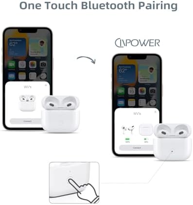 CIVPOWER Updated Charging Case Replacement Compatible with Air Pods 3rd Generation, Wireless Air Pods 3 Charger Case with Pairing Sync Button Without Earbuds, White