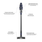 Shark Cordless Vacuum Cleaner with with XL Dust Cup, Lightweight, Portable, Rechargeable, Powerful Pet Hair Pickup, Removable Handheld, Crevice Tool, Carpet and Hard Floors,40min Runtime, Grey, IX141