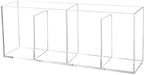 Clear Makeup Brush Organizer,Acrylic Cosmetic Brushes Storage Holder with 4 Slots,Pencil Pen Holder for Desk,Desk Organizer and Accessories for Vanity