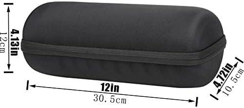 co2CREA Hard Travel Case Replacement for JBL Charge 4 / Charge 5 Waterproof Bluetooth Speaker (Black Case)