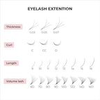 500 Promades Eyelash Fans| 5D-20D, 0.03-0.05-0.07 Thickness, C/CC/D Curls, 8-18mm| Volume Lash Extensions Premade Lash Fans Pro Pre Made False Eyelashes Pestañas Pelo A Pelo(9D-0.07-C-15)