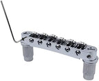 Guyker Guitar Tune-O-Matic Roller Saddle Bridge Replacement Part Compatible with Gibson Les Paul LP SG Style 6 String Electric Guitar - GM005, Chrome