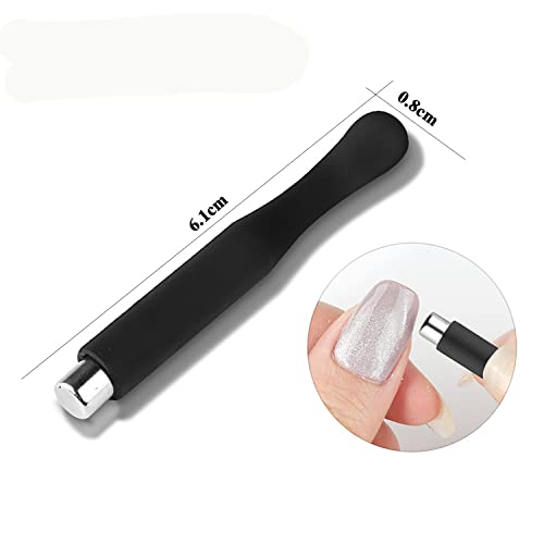 SILPECWEE 15Pcs Nail Magnet Set Cat Eye Gel Nail Polish Magnet Wand Magnetic Nail Polish Cat Eye Magnet for Nails Cat Eye Magnets Sticks Nail Design Tools Nail Art Accessories