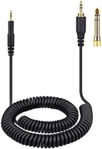 weishan ATH-M50x Cable Coiled Aux Cord Replacement for Audio Technica M40x M70x Wired Headphones, 2.5mm to 3.5mm(1/8") Extension Wire with 6.35mm(1/4") Adapter, 14ft