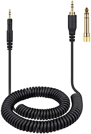 weishan ATH-M50x Cable Coiled Aux Cord Replacement for Audio Technica M40x M70x Wired Headphones, 2.5mm to 3.5mm(1/8") Extension Wire with 6.35mm(1/4") Adapter, 14ft
