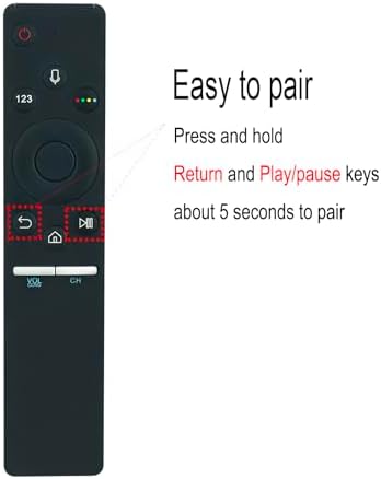 BN59-01292A Voice Remote Replacement for Samsung Smart TV RMCSPM1AP1 UN40MU6300FXZA UN40MU630DFXZA UN55MU8000FXZA UN55MU8500FXZA UN65MU630DFXZA UN65MU7100FXZA UN65MU8000FXZA