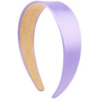 VELSCRUN Headbands for Women Girls 1.6 Inch Purple Satin Wide Headband Head Bands for Womens Hair Solid Simple Fashion Hair Bands Cosplay Halloween Hair Accessories Gifts for Mothers Sisters