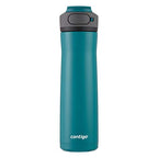 Contigo Cortland Chill 2.0 Stainless Steel Vacuum-Insulated Water Bottle with Spill-Proof Lid, Keeps Drinks Hot or Cold for Hours with Interchangeable Lid, 24oz, Spirulina