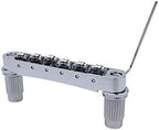 Guyker Guitar Tune-O-Matic Roller Saddle Bridge Replacement Part Compatible with Gibson Les Paul LP SG Style 6 String Electric Guitar - GM005, Chrome