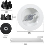 9704230 Blender Coupler with Spanner Kit Blender Blade 4 Leaf With Rubber Gasket Seal for kitchenaid blender replacement parts, Part Number WP9704230 Compatible with KitchenAid KSB5 KSB3, Pack of 4
