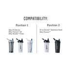 BlenderBottle Strada Shaker Cups with Silicone Straws, (2 24-Ounce Bottles and 2 Straws)