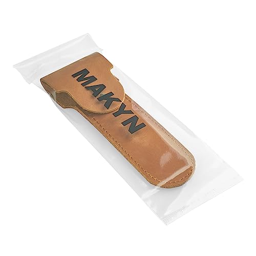 Safety Razor Head Protecting Leather Cover, Genuine Cowhide Leather Double Edge Safety Razor Case Accessories for Travel, Butterfly Razor Case (Vintage Brown)